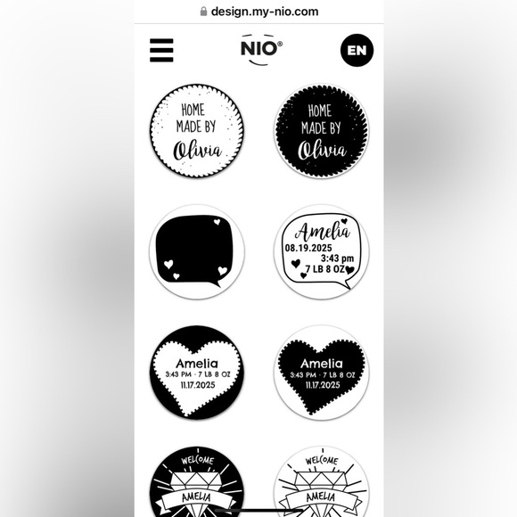 MY-NIO Personalized Rubber Stamp Voucher, create ur stamp on line, NWT - Picture 16 of 16